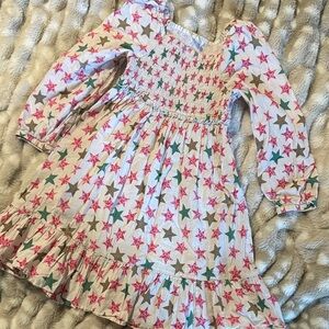 Crewcuts Pink Star Long Sleeve Dress